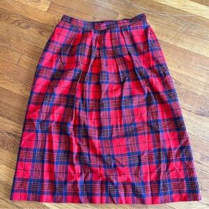 Pendleton Red and Blue Plaid Women's Skirt